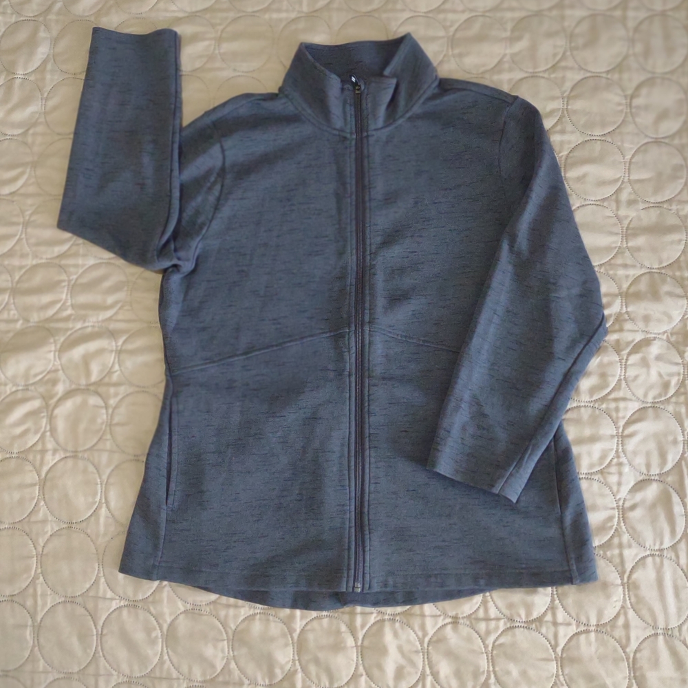 Skechers Heathered Gray Full-Zip Jacket Size XL